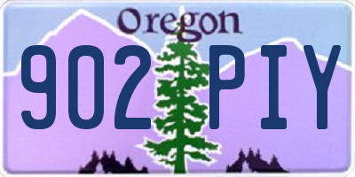 OR license plate 902PIY