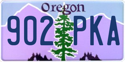 OR license plate 902PKA