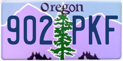 OR license plate 902PKF