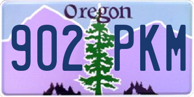 OR license plate 902PKM
