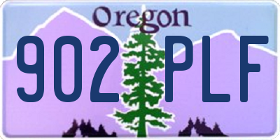 OR license plate 902PLF