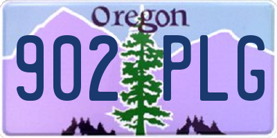 OR license plate 902PLG