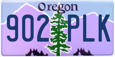 OR license plate 902PLK