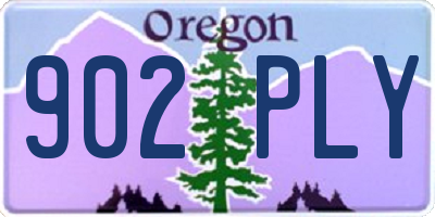OR license plate 902PLY