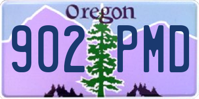 OR license plate 902PMD