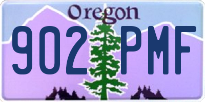 OR license plate 902PMF