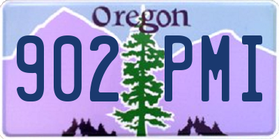 OR license plate 902PMI