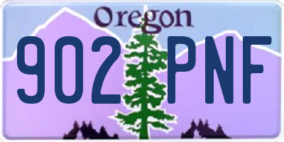 OR license plate 902PNF