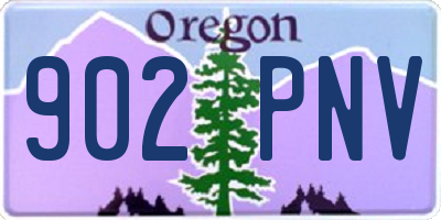 OR license plate 902PNV