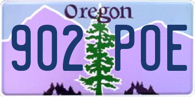 OR license plate 902POE