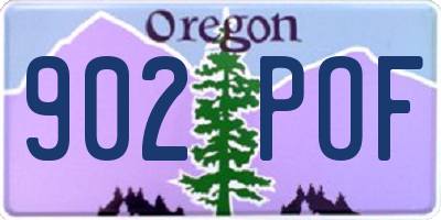 OR license plate 902POF