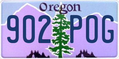 OR license plate 902POG
