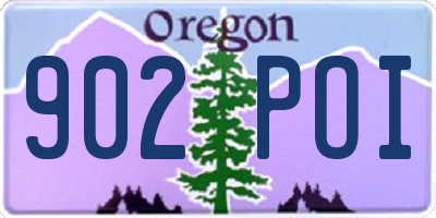 OR license plate 902POI