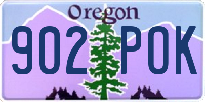 OR license plate 902POK