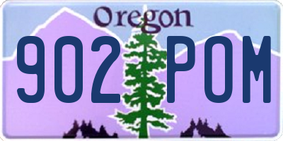 OR license plate 902POM