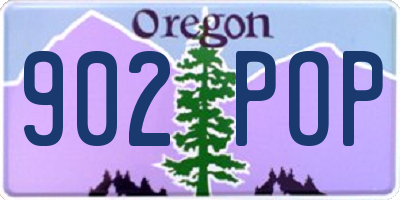 OR license plate 902POP