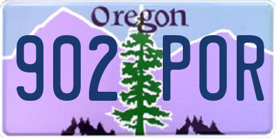 OR license plate 902POR