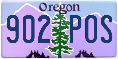 OR license plate 902POS