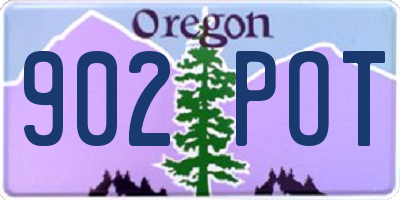 OR license plate 902POT