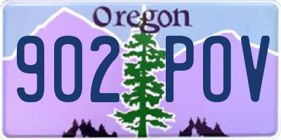 OR license plate 902POV