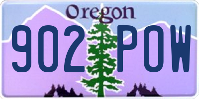 OR license plate 902POW