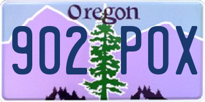 OR license plate 902POX