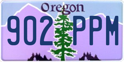 OR license plate 902PPM