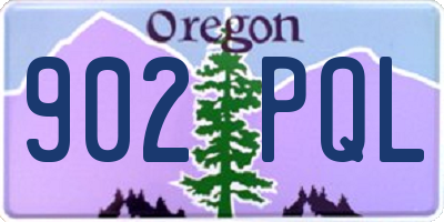 OR license plate 902PQL