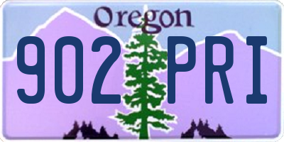 OR license plate 902PRI