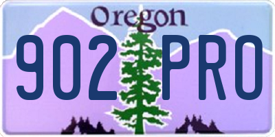 OR license plate 902PRO