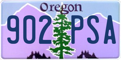 OR license plate 902PSA
