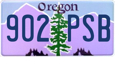 OR license plate 902PSB