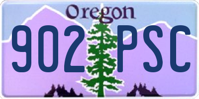 OR license plate 902PSC