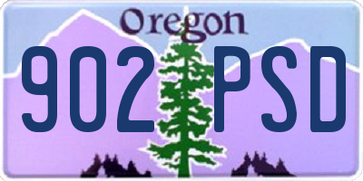 OR license plate 902PSD