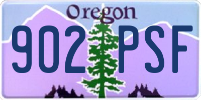 OR license plate 902PSF