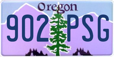 OR license plate 902PSG