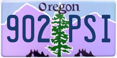 OR license plate 902PSI
