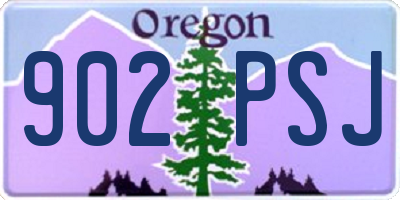 OR license plate 902PSJ
