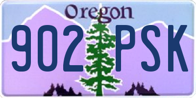 OR license plate 902PSK