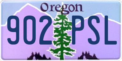 OR license plate 902PSL