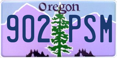 OR license plate 902PSM