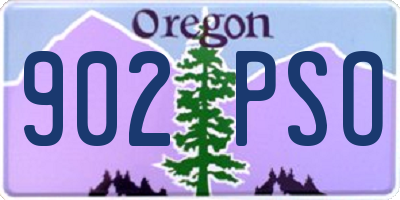 OR license plate 902PSO