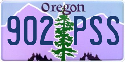OR license plate 902PSS