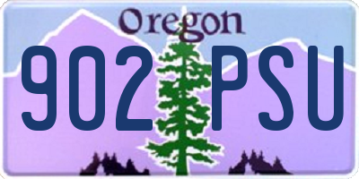 OR license plate 902PSU