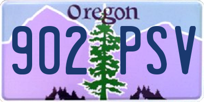 OR license plate 902PSV
