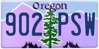 OR license plate 902PSW