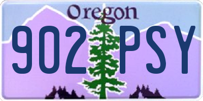 OR license plate 902PSY