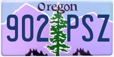 OR license plate 902PSZ