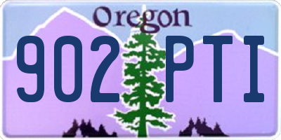 OR license plate 902PTI
