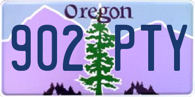 OR license plate 902PTY